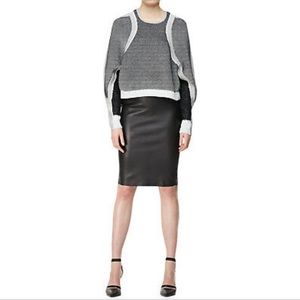Helmut Lang Grey Black Converging Panels  Sweater